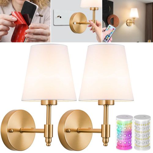 Aplique de pared Vimhou 30 cm inalámbrico con batería – Juego de 2