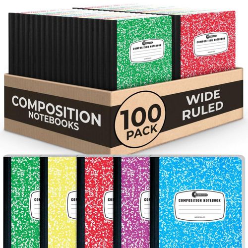 Cuaderno Rosmonde Pack de 100 unidades renglones anchos colores variados