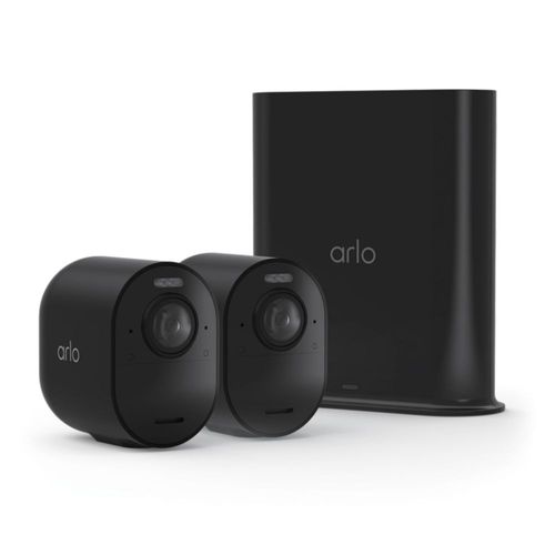 Cámara de Seguridad Arlo Ultra 4K HDR Inalámbrica 2 Cámaras + Hub