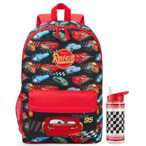 Mochila Get Trend 43 cm Disney Cars Set 2 piezas con botella