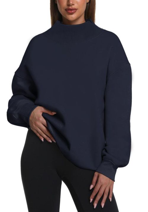 Sudadera Kottke Oversized de Cuello Alto y Manga Larga