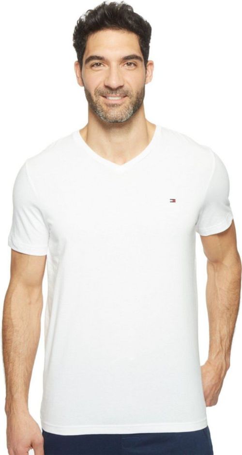 Camiseta Tommy Hilfiger blanca talla grande cuello en V