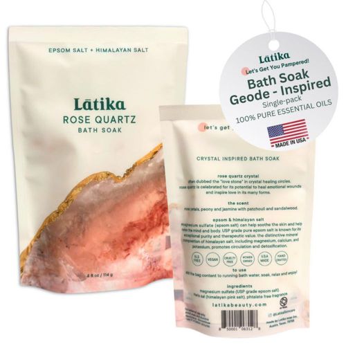 Baño de Sales Latika 114 g Cuarzo Rosa y Aceites Esenciales