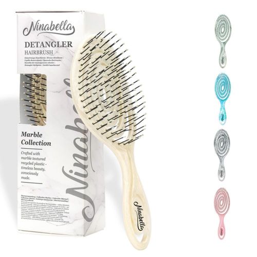 Cepillo Desenredante Ninabella Edición Mármol Marfil
