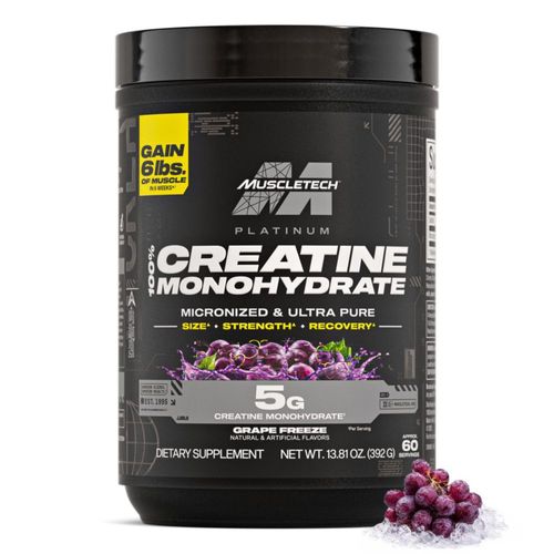 Creatina MuscleTech 392 g Sabor Grape Freeze – 60 dosis