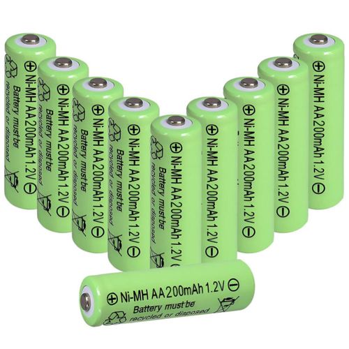 Baterías Zsolarigt AA 12 V 200 mAh Ni‑MH paquete de 10 uds