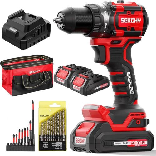 Taladro inalámbrico SEKGHY 20V 70Nm kit de 2 baterías