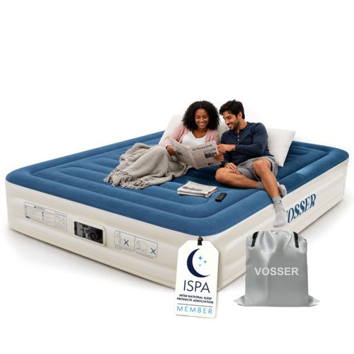 Colchón inflable VOSSER Queen con bomba a prueba de fugas 13 cm