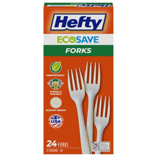 Tenedores Hefty ECOSAVE Compostables 24 unidades