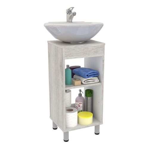Gabinete de baño para lavabo dena maderkit ceniza s/p