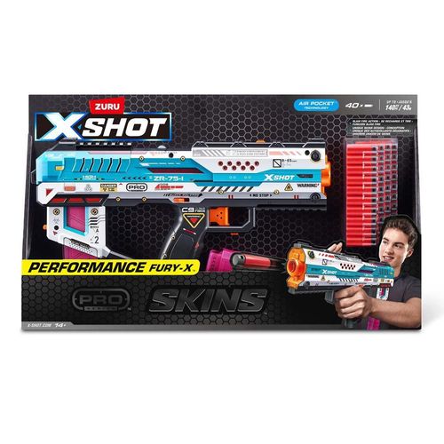 Zuru x-shot pistola de juguete skins pro fury-x 40 dardos