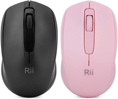 Ratón Inalámbrico Rii 2.4G Negro 1000 DPI (2 unidades)