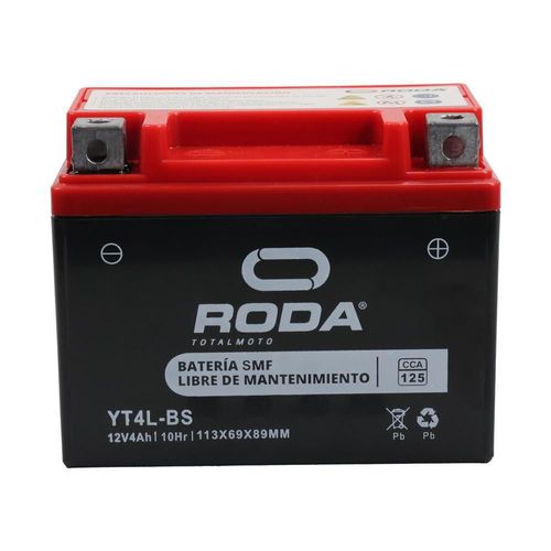 Acumulador sellado smf (yt4l-bs) roda 12v 4a