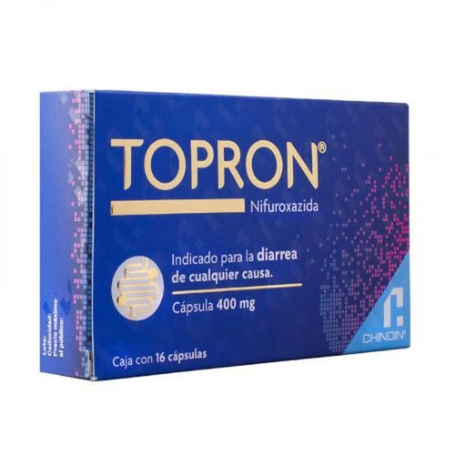 Nifuroxazida topron 400 mg 16 cápsulas