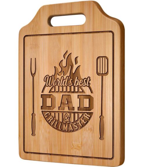AceThrills - Regalo de cumpleaños para papá que no quiere nada de su hija o hijo - Tabla de cortar de bambú grabada (31 cm de la