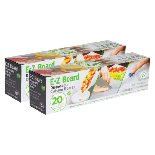 Tabla de cortar desechable de plástico Mind Reader E-Z Board, flexible, 1,8 m², para camping, 35 cm de largo x 8,5 cm de ancho x