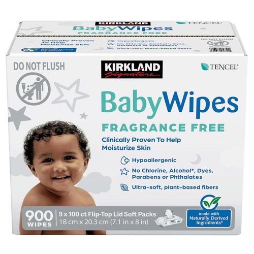 Toallitas húmedas para bebé KIRKLAND Signature 2×900 unidades sin fragancia