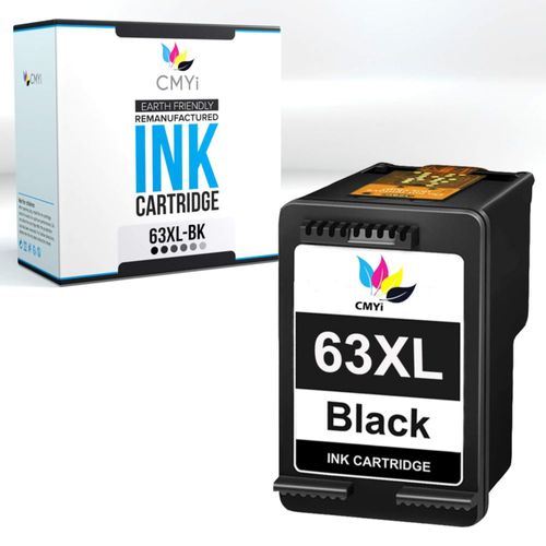 Cartucho de tinta CMYi 63XL negro 85 ml para impresoras HP