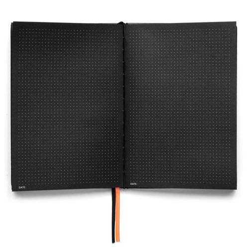Cuaderno Notsu A5 de Papel Negro Punteado 160 páginas