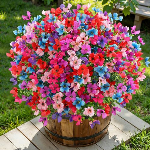 Flores artificiales SHareconn 20 ramos resistentes a los rayos UV