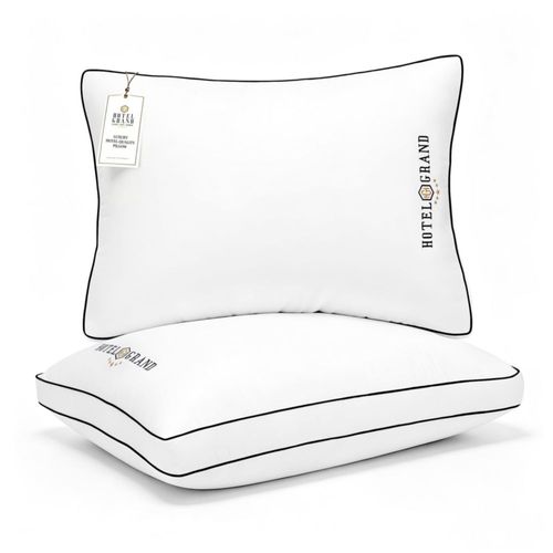 Almohada Hotel Grand Queen – Juego de 2 Firme Alternativa al Plumón