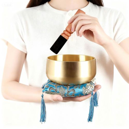 Cuenco tibetano Lemofuta de 15 cm – Set de meditación
