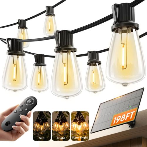 Luces de cadena KYY 59 m impermeables con USB y control remoto