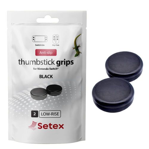 Setex - Pack de 2 agarres para palanca analógica Joy‑Con negro
