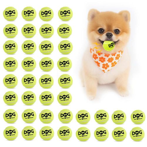 Pelotas para perros INSUM 5 cm - Pack de 40 pelotas de tenis con silbato