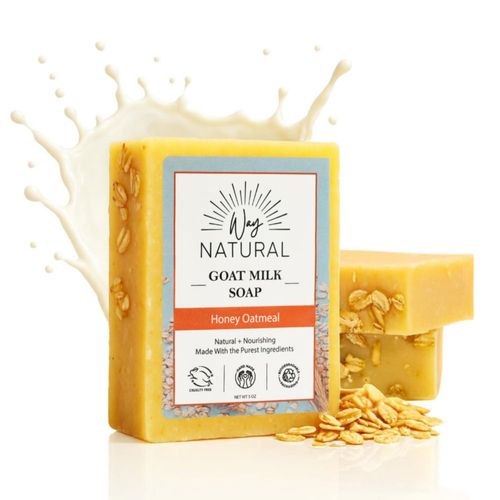 Barra de Jabón Way Natural Pack de 3 Miel Avena y Leche de Cabra