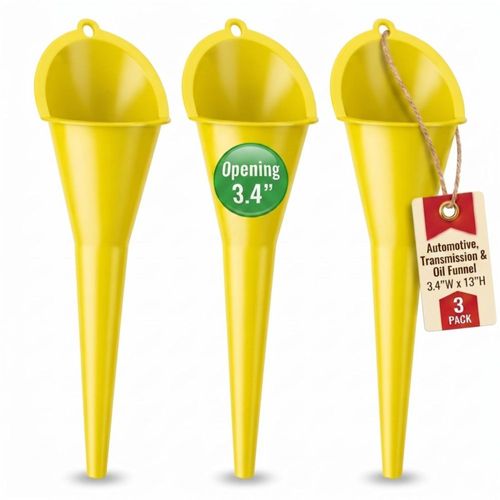 Juego de 3 embudos flexibles de plástico KarZone 355 ml