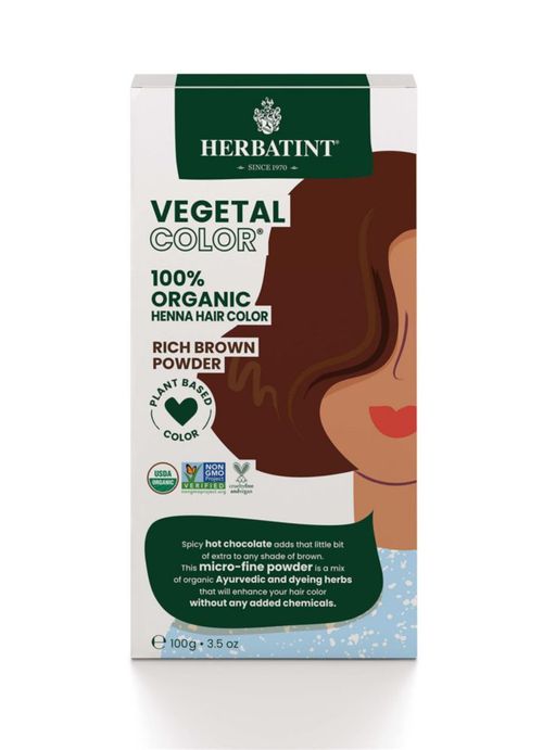 Tinte Herbatint Rich Brown 100 g a base de plantas