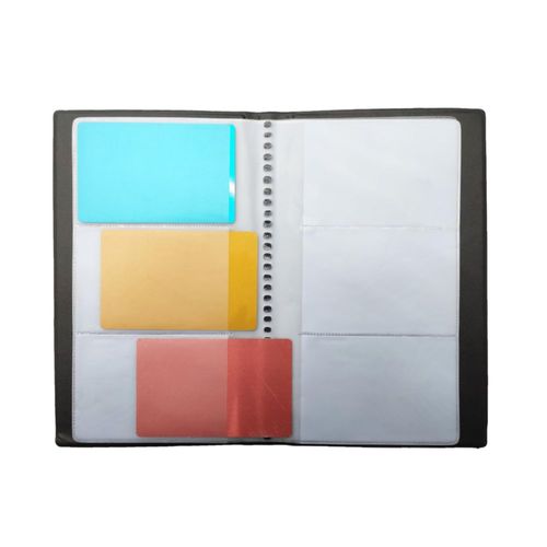 Portatarjetas LGXEnzhuo 120 tarjetas de cuero PU portátil