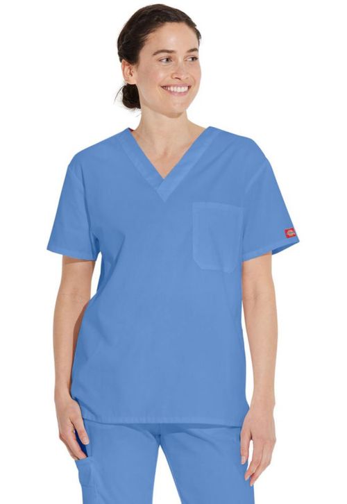 Blusa quirúrgica Dickies cuello V Azul Unisex