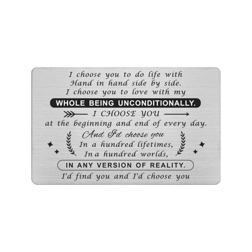 Tarjeta de Felicitación Yobent 85 cm × 54 cm Acero Inoxidable