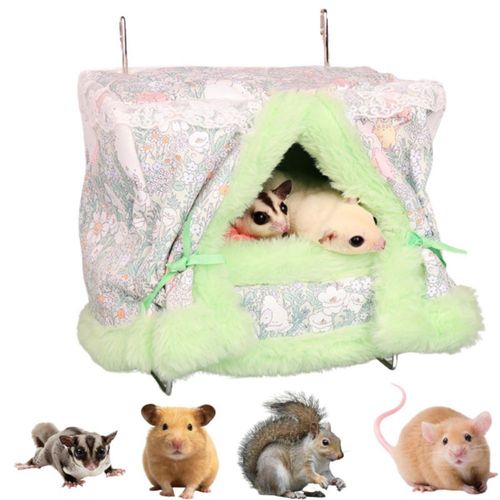 Cama para mascotas Copfeu hamaca colgante verde para animales pequeños