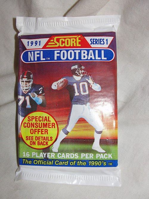 Paquete de 16 cartas coleccionables Topps 1991 NFL Football