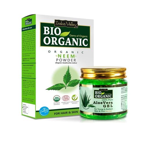 Polvo de Neem INDUS VALLEY 100 g + Aloe Vera 175 ml