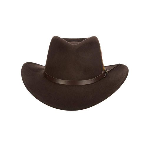 Sombrero Scala Classico de fieltro plegable Outback color chocolate talla XXL