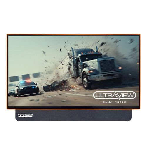 Pantalla smart tv portátil alienpro 27 fhd naranja 9000 mah