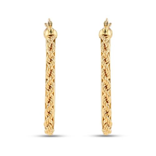 Arracadas De Oro Amarillo 14K (26X16Mm Aprox)