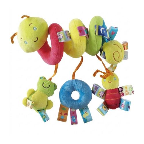 Peluche Colgante Sonaja Espiral Para Bebe Para Carriola, Cuna Multicolor
