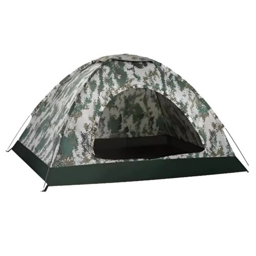 Tienda Casa Campaña Grande Camping 3 Personas Fácil Instalar, Color Camuflaje