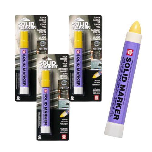 Marcadores de pintura SAKURA SOLID MARKER amarillo (paquete de 3)