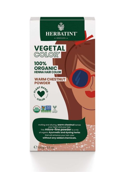 Tinte para el Cabello Herbatint Castaña Cálida 100 g de Origen Vegetal