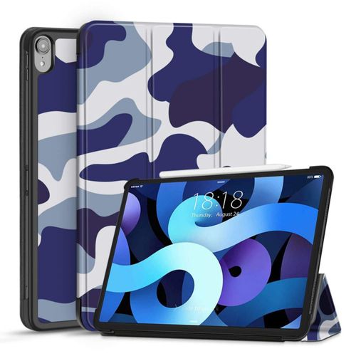 Funda para iPad TNP Products 10.9/11" Azul Camuflaje con Soporte para Apple Pencil