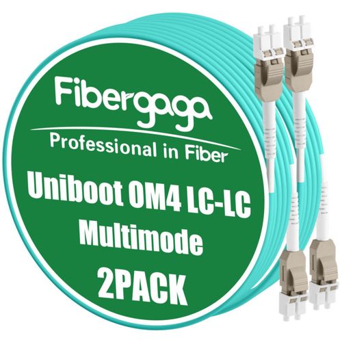 Cable de Fibra Óptica Fibergaga OM4 LC a LC 10 m (2 unidades)
