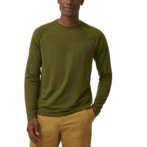 Suéter de punto de manga larga BASS OUTDOOR color musgo para hombre XL