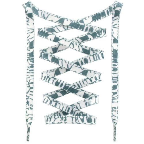 Cordón plano DANHUA 99 cm Gris con estampado de cebra colorido