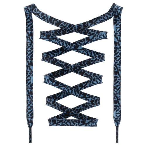 Cordón plano DANHUA 79 cm negro con estampado de cebra ancho 08 cm